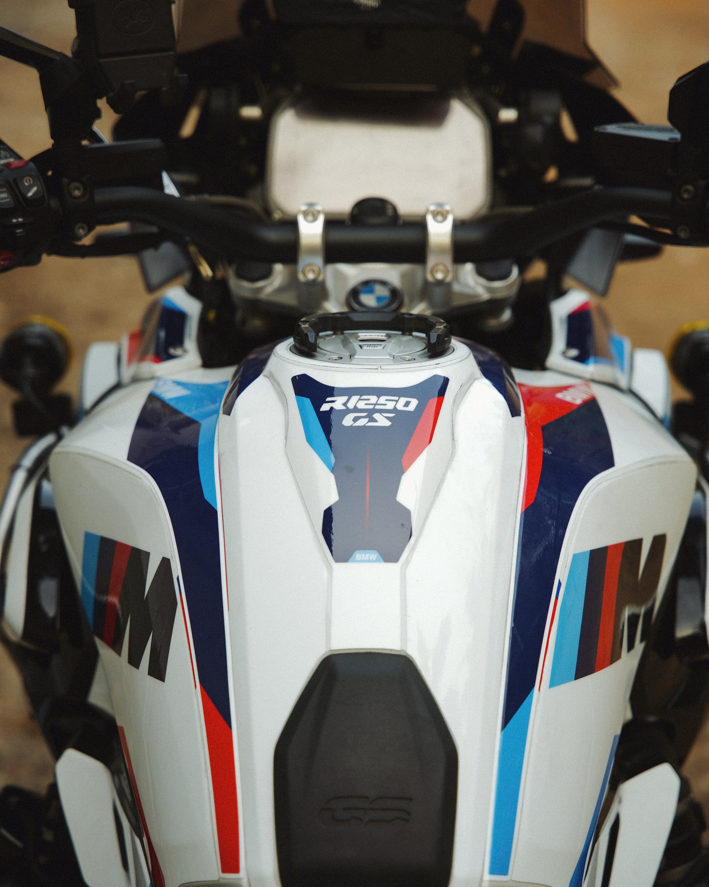 BMW R 1250 GS being serviced at Wrench Men